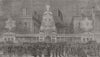 LONDON. Lights. Illumination of Admiralty 1863 old antique print picture