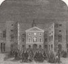 LONDON. Lights. Illumination of horse guards 1863 old antique print picture