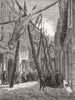 GUERNSEY. High Street of St Peter Port 1863 old antique vintage print picture