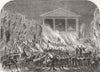 LANCASTER. Cotton Famine. Parade by Torchlight 1863 old antique print picture