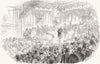 LONDON. City election, Guildhall. Lord John Russell  1857 old antique print