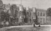 WALES. Cardiff Castle-main Front 1872 old antique vintage print picture