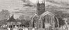 KENT. Lydd Churchyard 1873 old antique vintage print picture