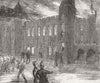 WOOLWICH. Fire, Royal Military Academy  1873 old antique vintage print picture