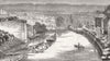 BATH. Fall of Widcombe Bridge, after accident 1877 old antique print picture