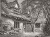STEVENAGE. Elmwood House, lived, by Hermit 1874 old antique print picture
