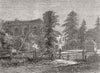 HERTS. Tom Tiddler's Ground. Uninhabited house 1874 old antique print picture