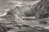 ILFRACOMBE. Fatal bathing accident 1873 old antique vintage print picture