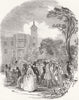LONDON. Fete Champetre, Charlton House 1845 old antique vintage print picture