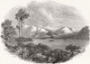 CUMBS. Derwent Water 1852 old antique vintage print picture