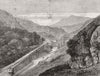 WALES. The Lledr Viaduct, looking west 1879 old antique vintage print picture
