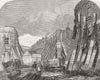 CLERKENWELL. Underground railway works, Coppice Row  1862 old antique print