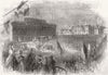 LANCS. Keystone of Sailors Home, Liverpool 1846 old antique print picture