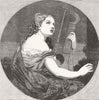 PORTRAITS. Music 1852 old antique vintage print picture