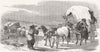 HUNGARY. Convoy of wine, Plattensee 1849 old antique vintage print picture