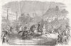 GREECE. Otho, King of & his Queen & suite, Athens 1854 old antique print