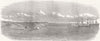 ROMANIA. Royal navy shelling Constanta, Black Sea 1854 old antique print