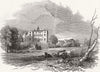 WORCS. Abberley Hall, Worcestershire 1846 old antique vintage print picture