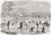 JAPAN. Trade treaty. Skating, Yokohama  1865 old antique vintage print picture