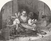 PRETTY LADIES. Cinderella 1849 old antique vintage print picture