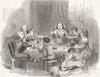 FAMILY. The Christmas Pudding 1849 old antique vintage print picture