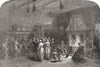 YORKS. Christmas-eve in Yorkshire 1849 old antique vintage print picture