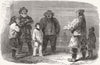 BRIGHTON. Christmas Carol singing, by Fishermen 1849 old antique print picture