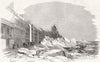 CANADA. Breaking up of ice, St Lawrence, Montreal 1859 old antique print
