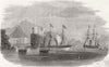 OMAN. Landing telegraph cable, Muscat Cove 1860 old antique print picture