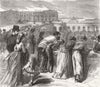 FRANCE. Communist prisoners, Orangerie, Versailles 1871 old antique print