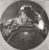 PRETTY LADIES. Fine arts. Astronomy 1850 old antique vintage print picture