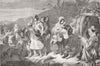 SCOTLAND. Spae-wife of Clachen 1851 old antique vintage print picture