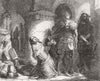 ROGUES. The secret execution 1851 old antique vintage print picture