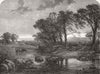 LANDSCAPES. The evening hour 1831 old antique vintage print picture