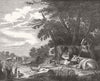 FINE ARTS. Bridgewater Gallery-Milking Cows 1851 old antique print picture