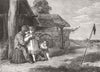 FAMILY. The Archers 1851 old antique vintage print picture