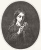ROMANCE. She never told her love 1853 antique vintage print picture