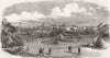 ROMANIA. Bucharest, Wallachia 1856 old antique vintage print picture