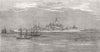 INDIA. Temple Ft of Dwarka, Gulf Cutch 1860 old antique vintage print picture