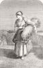PRETTY LADIES. Ruth 1852 old antique vintage print picture