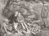 PORTRAITS. Fine arts. The lost path 1853 old antique vintage print picture