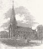 WALES. St Seiriol, Holyhead 1853 old antique vintage print picture
