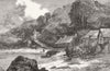 DEVON. Murder, Babbicombe, South 1884 old antique vintage print picture