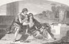 PORTRAITS. From Moore's 'Epicurean' 1850 old antique vintage print picture