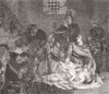PORTRAITS. Burial of Princes, tower, 1483 1850 old antique print picture