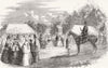 BERKS. Fete, Hamstead Park  1858 old antique vintage print picture