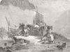 ROGUES. Smugglers landing Cargo 1850 old antique vintage print picture