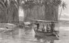 INDIA. Prince of Wales. shooting otters, Beypur 1876 old antique print picture