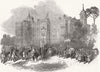 LONDON. Fete, Charlton House, tournament 1848 old antique print picture