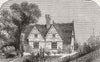 WILTS. Workers Cottages, Savernake Estate  1872 old antique print picture